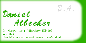 daniel albecker business card