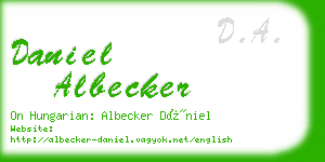 daniel albecker business card